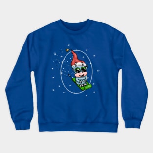 Christmas colored funny bulls Crewneck Sweatshirt